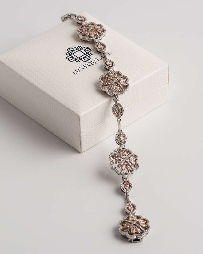 Flower Motif Diamond Bracelet