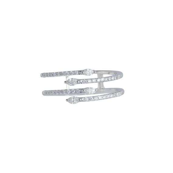 Diamond Cresent Ring