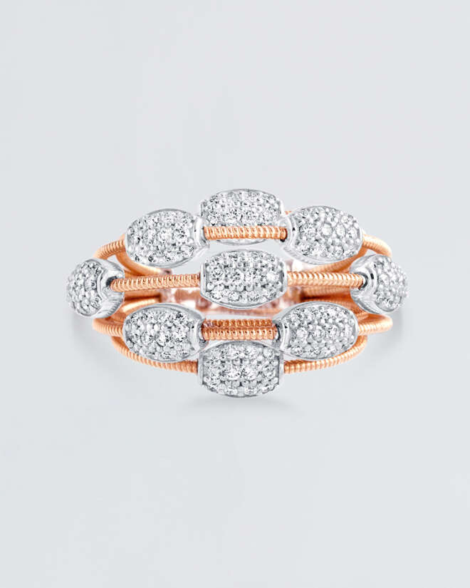 Rose & White Gold Infused Diamond Ring