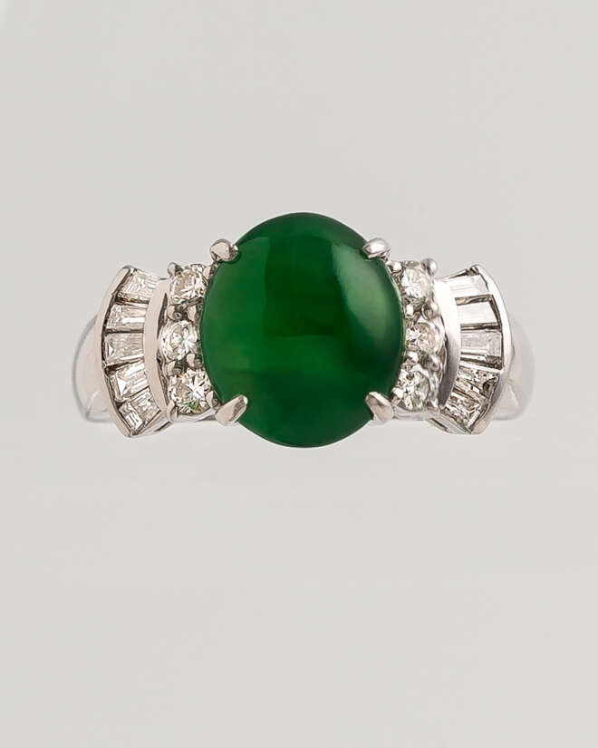 Jade Gauntlet Diamond Ring