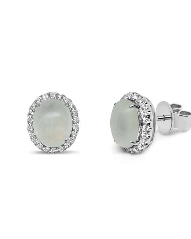 Icy Jade Diamond Earrings