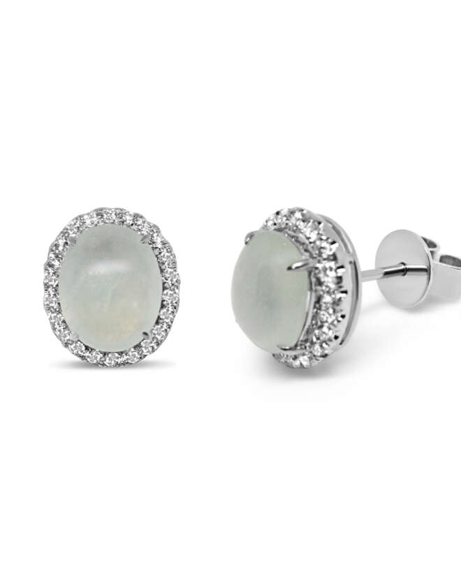 Petite Icy Jade Diamond Earrings