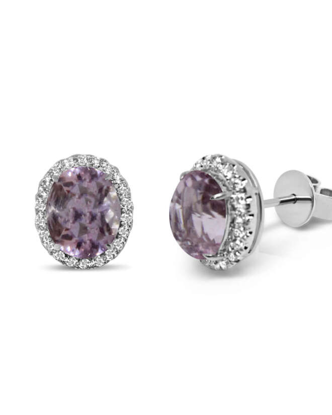 Bloom Pink Morganite & Diamond Earrings